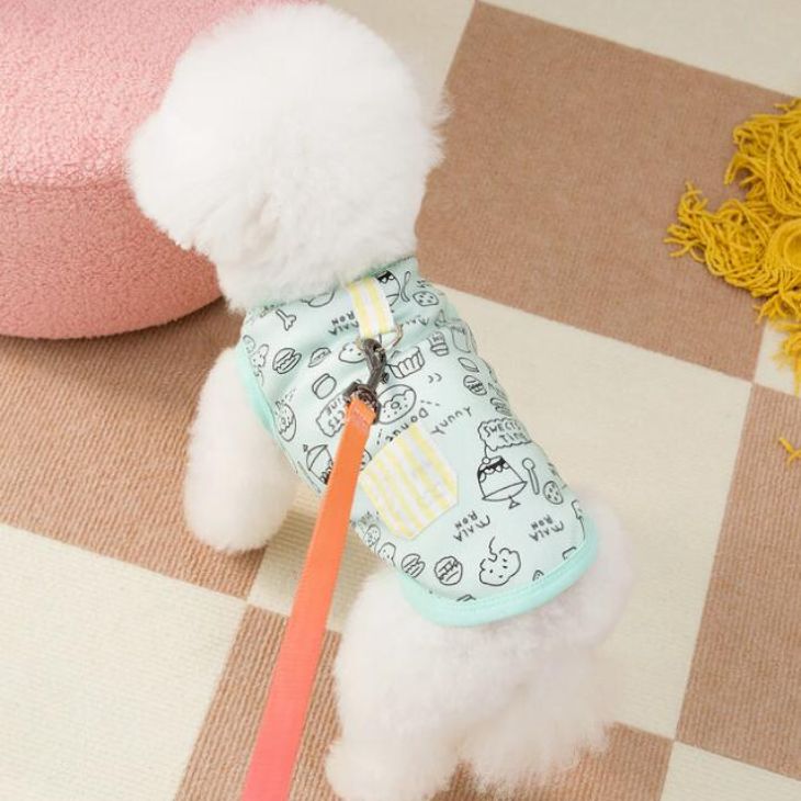 【値下げ】犬 服 ドッグウェア タンクトップ 春新作 スイーツ柄 パステルカラー Dカン付き ノースリーブ 猫服【a371】 |  | 02