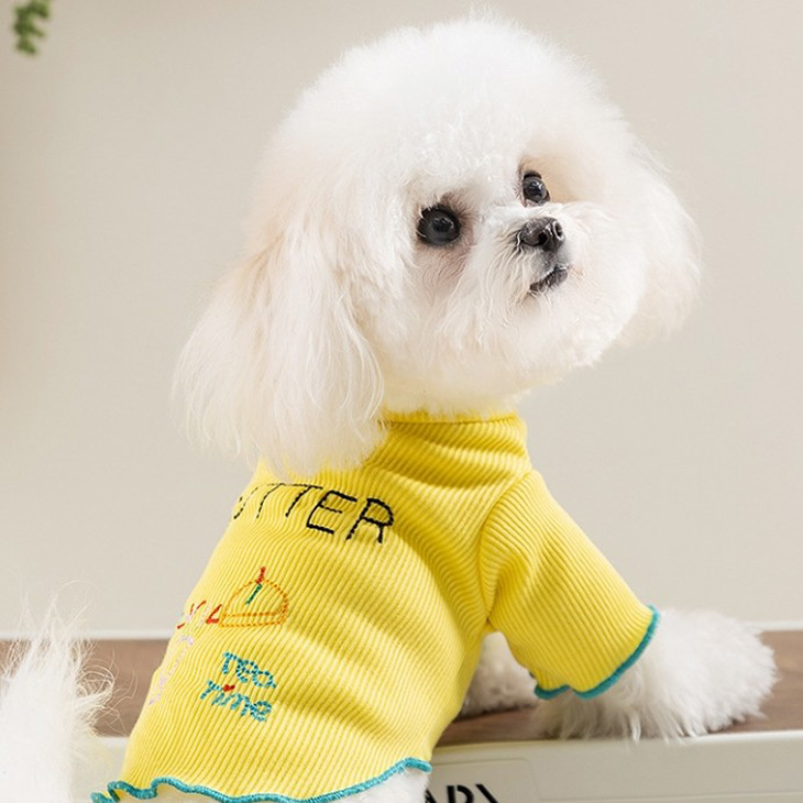 NEW! 超かわいい！春夏 犬服 猫服 袖あり 半袖 シンプル おしゃれ ドッグウェア ペット服 リラックス 涼しい お散歩 メール便OK【a455】 |  | 01