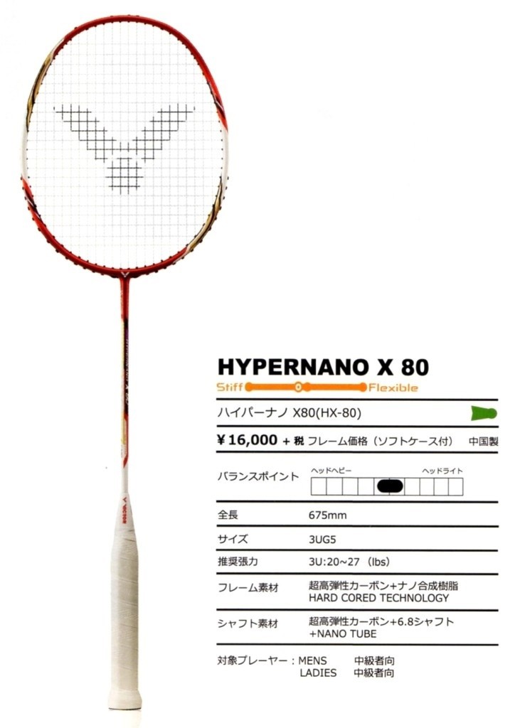 最安値 Victor Hx 80 ハイパーナノx80 バドミントンラケット ビクター ガット張り工賃無料 取り寄せ 日本バドミントン協会検定合格品 送料無料 Centrodeladultomayor Com Uy