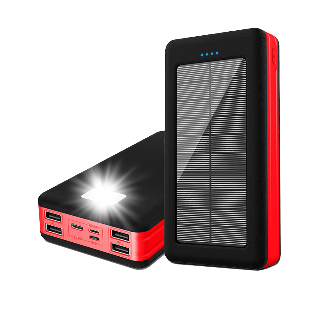 モバイルバッテリー ソーラー 30000mAh 大容量パワーアップ ソーラーチャージャー 4台同時充電｜netkey-store｜03