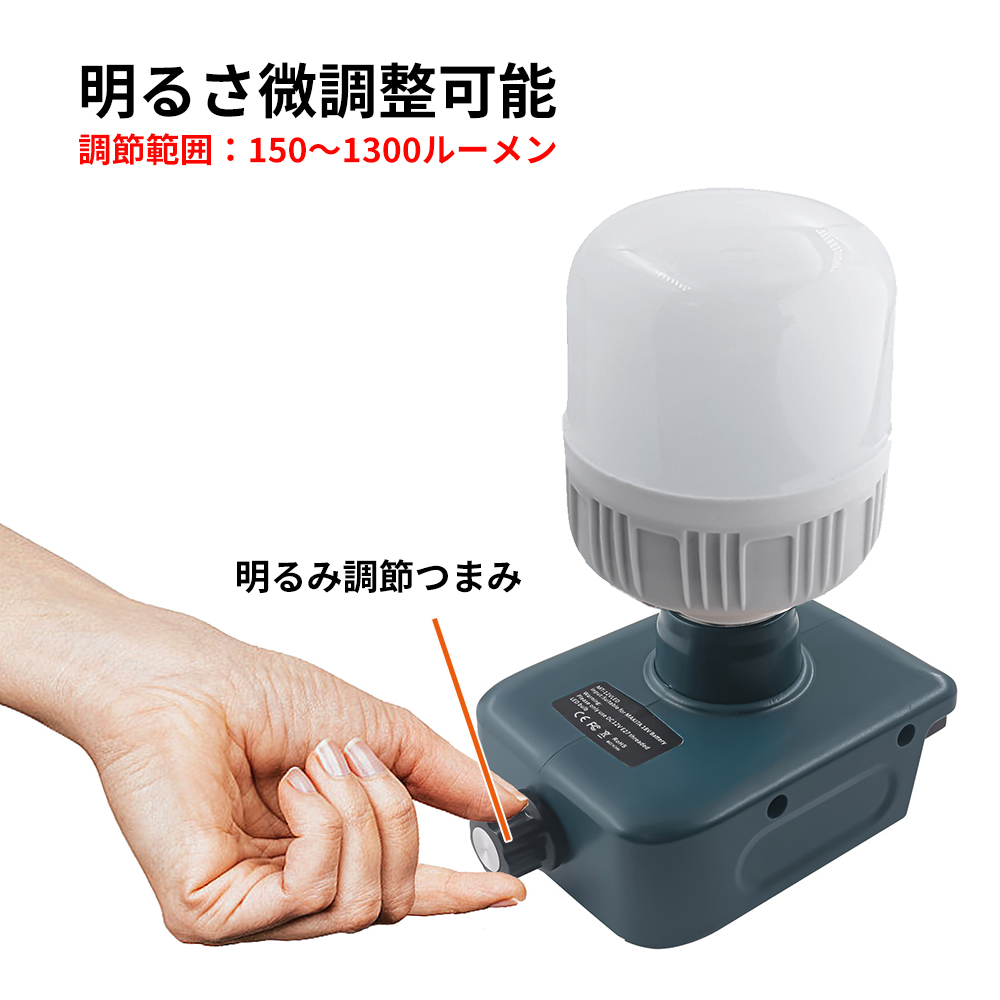 マキタ 高輝度LED搭載 1300lm ワークライト ヘッドライト 明るさ