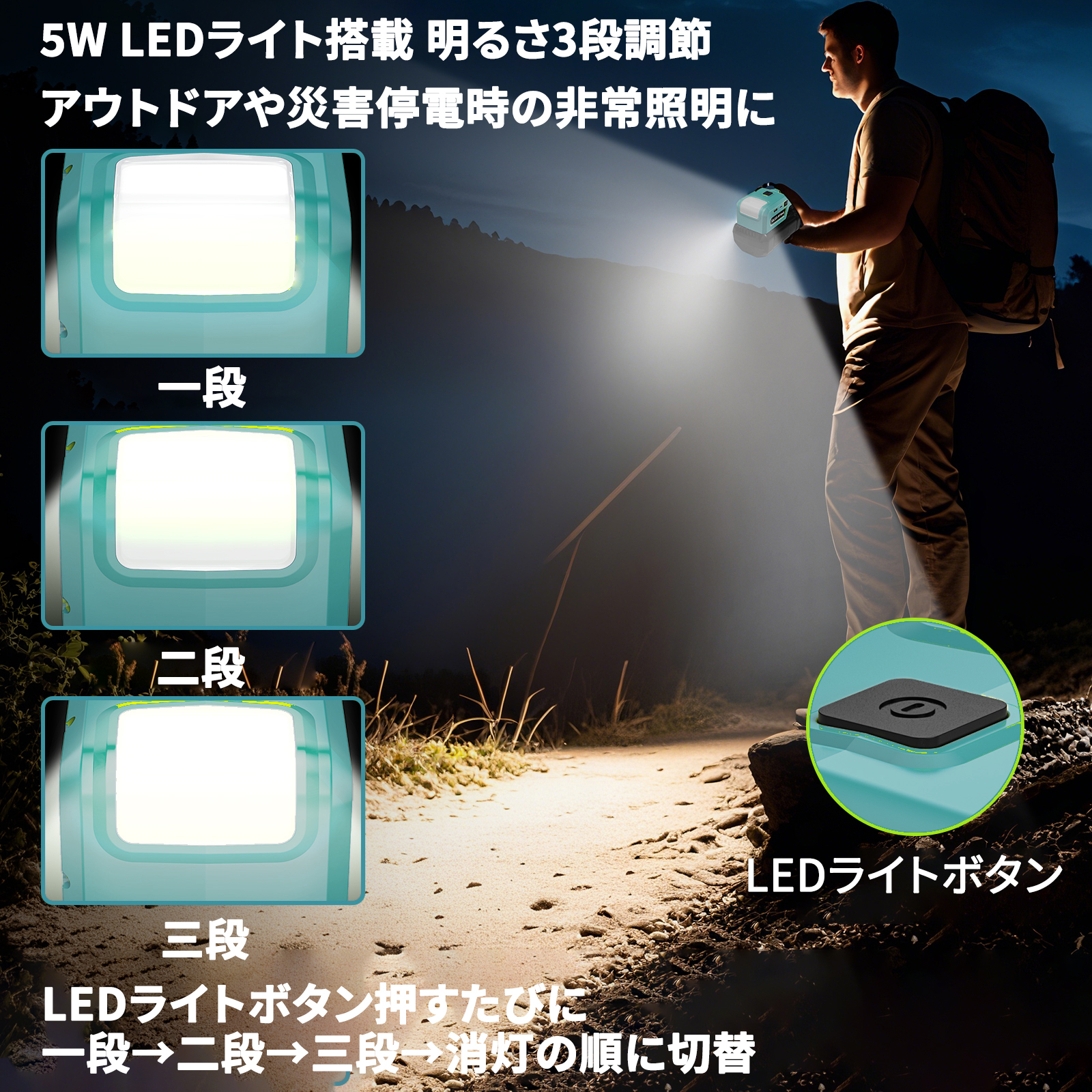 マキタ（makita） マキタ40Vmaxバッテリー変換アダプター USB-A/USB-C