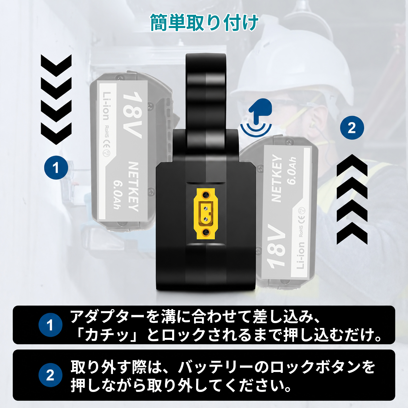 DIY向け マキタデュアルバッテリー変換アダプター コンバーター XT60 