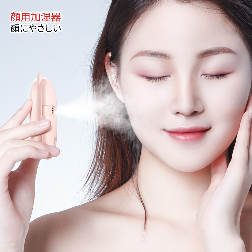 ハンディ加湿器 携帯美顔器 フェイススチームー microUSB充電式 爆買