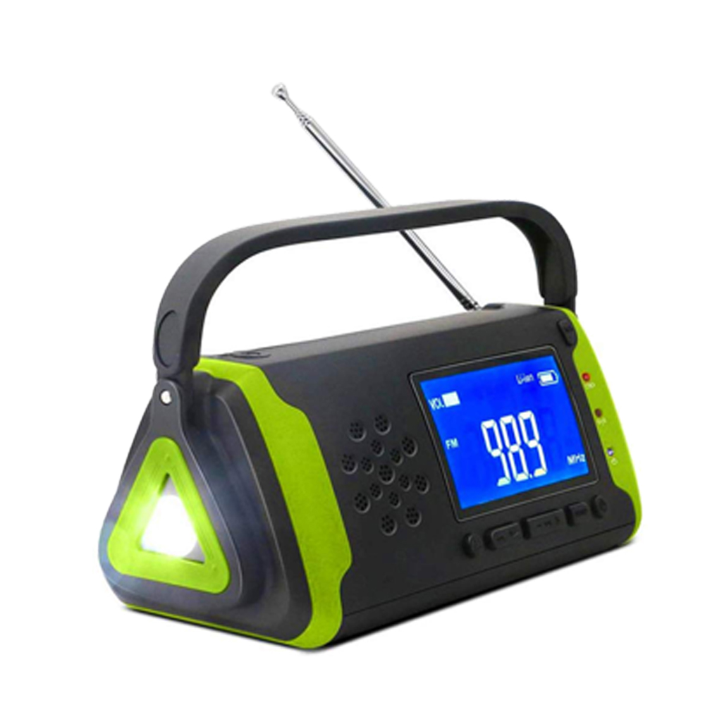 大容量4000mAhバッテリー搭載の手回しソーラー防災ラジオ 防災ラジオ 手回し充電 大容量4000mAh iPhone/Androidスマホ充電