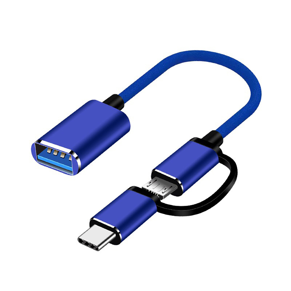 OTG機能搭載 2in1変換ケーブル 変換アダプター Micro USB + Type C コネクター USB3.0変換ケーブル データ高速転送｜netkey-store｜03