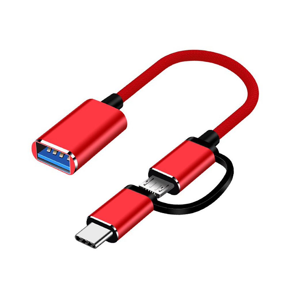 OTG機能搭載 2in1変換ケーブル 変換アダプター Micro USB + Type C コネクター USB3.0変換ケーブル データ高速転送｜netkey-store｜04