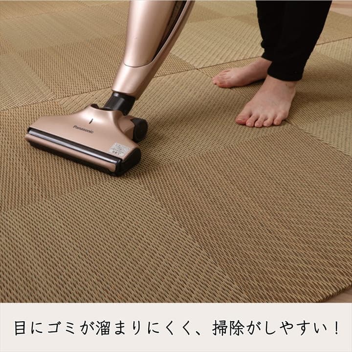 置き畳 ユニット畳 システム畳 国産 日本製 ナチュラルスタイル い草 消臭 抗菌防臭 市松 約82×82×2.3cm 9P 同色9枚組_3