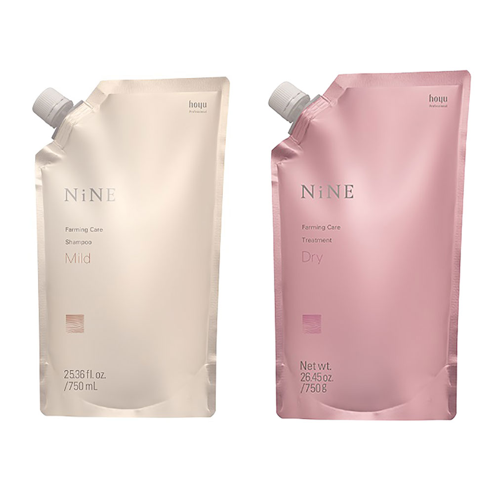 ホーユー ナイン ファーミングケア シャンプー + 選べるトリートメント 詰め替え用セット 750mL+750g タングル ドライ プーフィ 頭皮 髪 サロン専売品 hoyu | NiNE（ホーユー） | 02