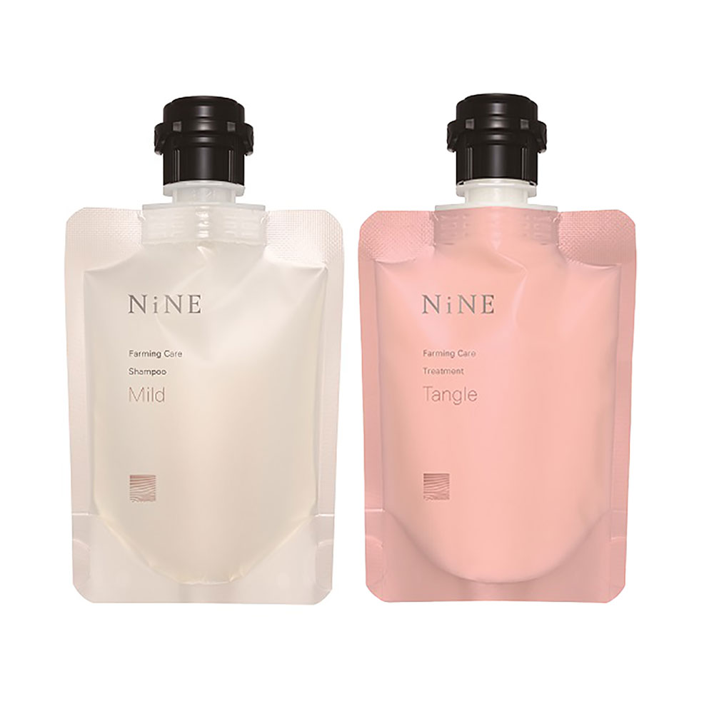 ホーユー ナイン ファーミングケア シャンプー + 選べるトリートメント ミニパウチ セット 90mL+90g タングル ドライ プーフィ 頭皮 髪 サロン専売品 hoyu | NiNE（ホーユー） | 01
