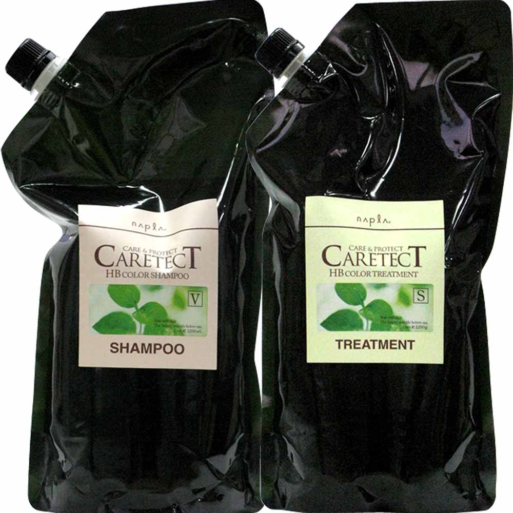 [ 美容室専売 詰め替え用 選べる 2点セット 送料無料 ] ナプラ ケアテクト HB シャンプー＆トリートメント / 1200mL + 1200g リフィル サロン専売品 ヘアケア | CARETECT HB | 02
