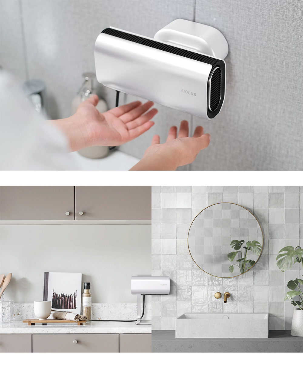 AIOLUS ハンドドライヤー　ホワイト AIOLUS ハンドドライヤー「Hand Dryer White」 家電・インテリア雑貨