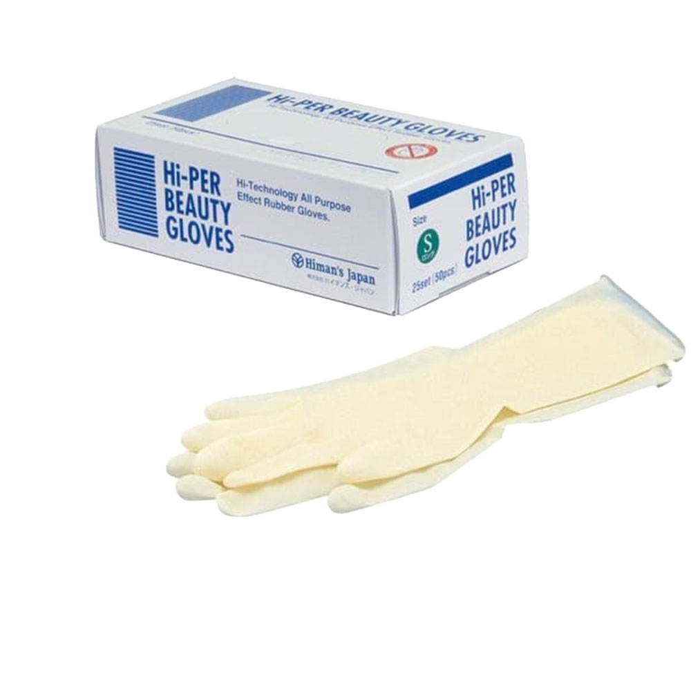 ハイマンズジャパン ハイパービューティグローブ ショート （SS・S・M・L） 50枚入り ゴム手袋 ブラック 薄い 丈夫 シャンプー ヘアカラー サロン業務用品 | ブランド登録なし | 02
