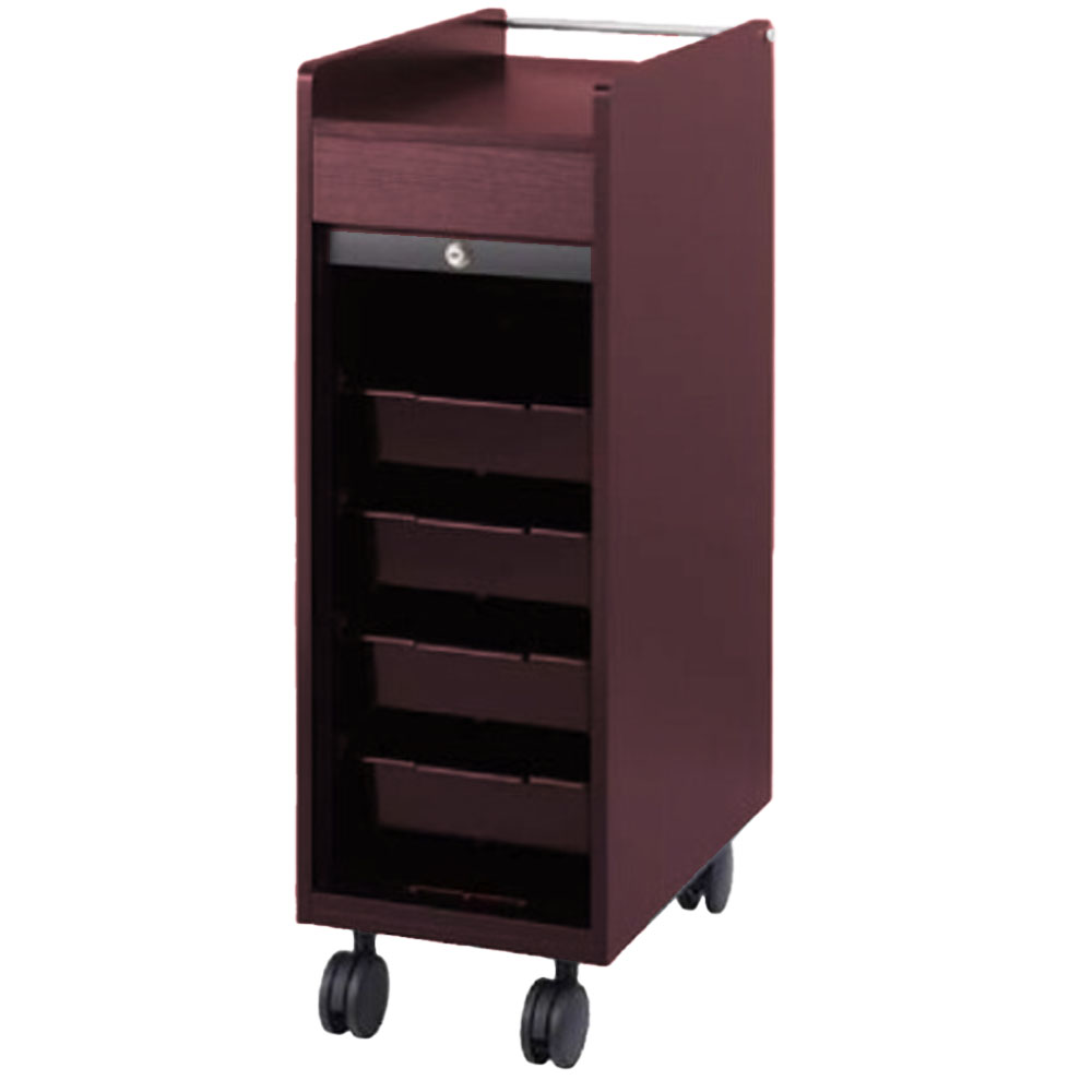 西村製作所 ワームスシャッター付きワゴン C-345（黒目丁・ローズウッド・ウォールナット） サロン業務用 サロンツール 美容院 理容室 | ブランド登録なし | 02