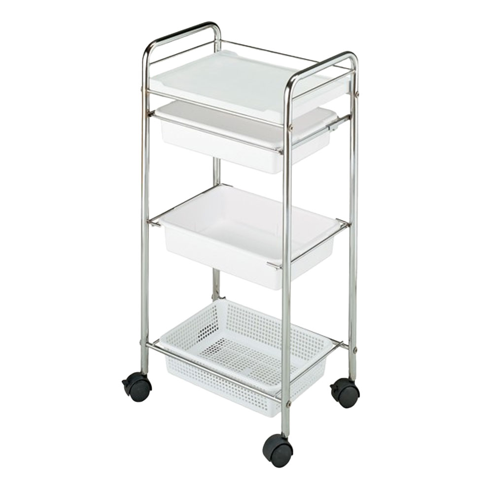 西村製作所 セット台 H-70 ホワイト・ピンク・ブラック・ブラウン ワゴン サロン業務用 サロンツール 美容院 理容室 美容道具収納雑貨 | ブランド登録なし | 01