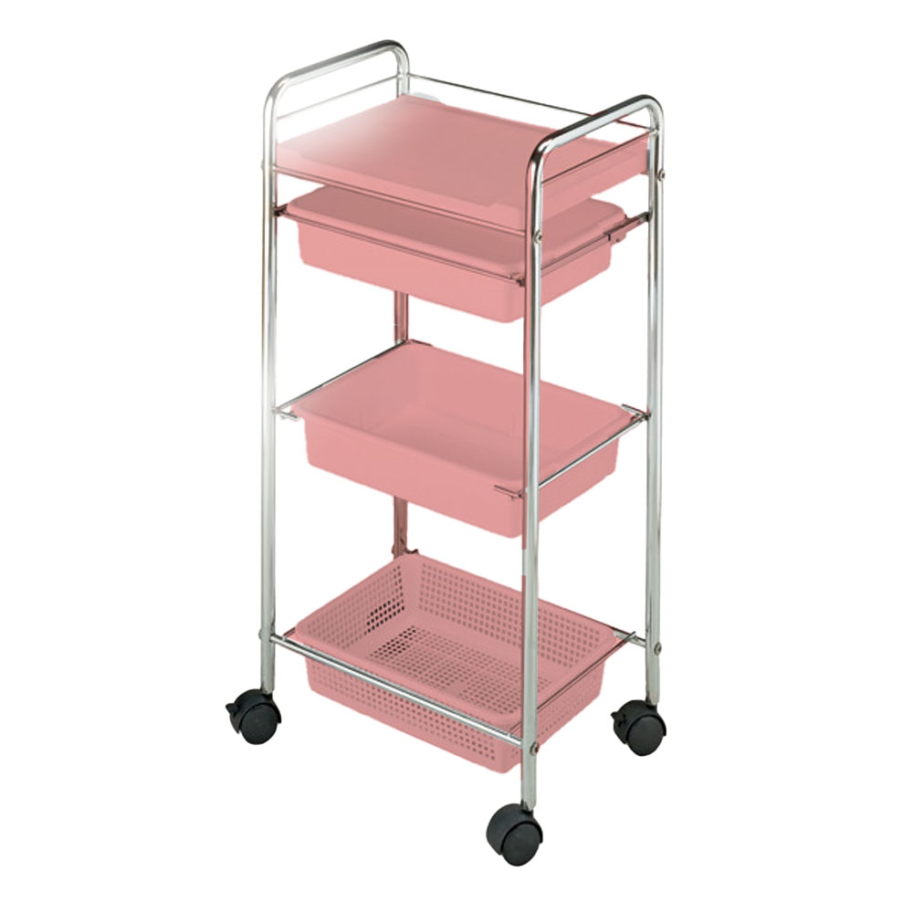 西村製作所 セット台 H-70 ホワイト・ピンク・ブラック・ブラウン ワゴン サロン業務用 サロンツール 美容院 理容室 美容道具収納雑貨 | ブランド登録なし | 02