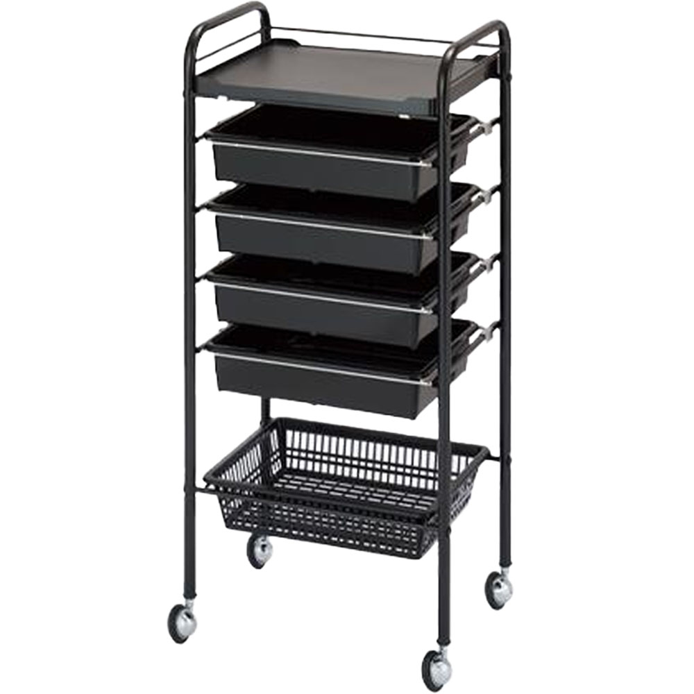 西村製作所 収納セット台 スタンダード C-430S ブラック・ホワイト・ツートンブラウン ワゴン サロン業務用 サロンツール 美容院 理容室 美容道具収納雑貨 | ブランド登録なし | 01