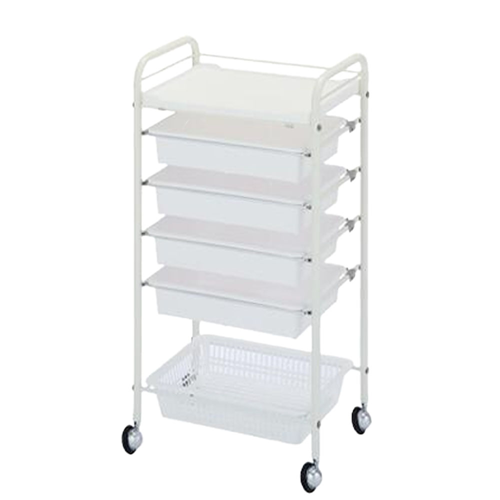 西村製作所 収納セット台 ロングポジション C-431L ブラック・ホワイト・ツートンブラウン ワゴン サロン業務用 サロンツール 美容院 理容室 美容道具収納雑貨 | ブランド登録なし | 02