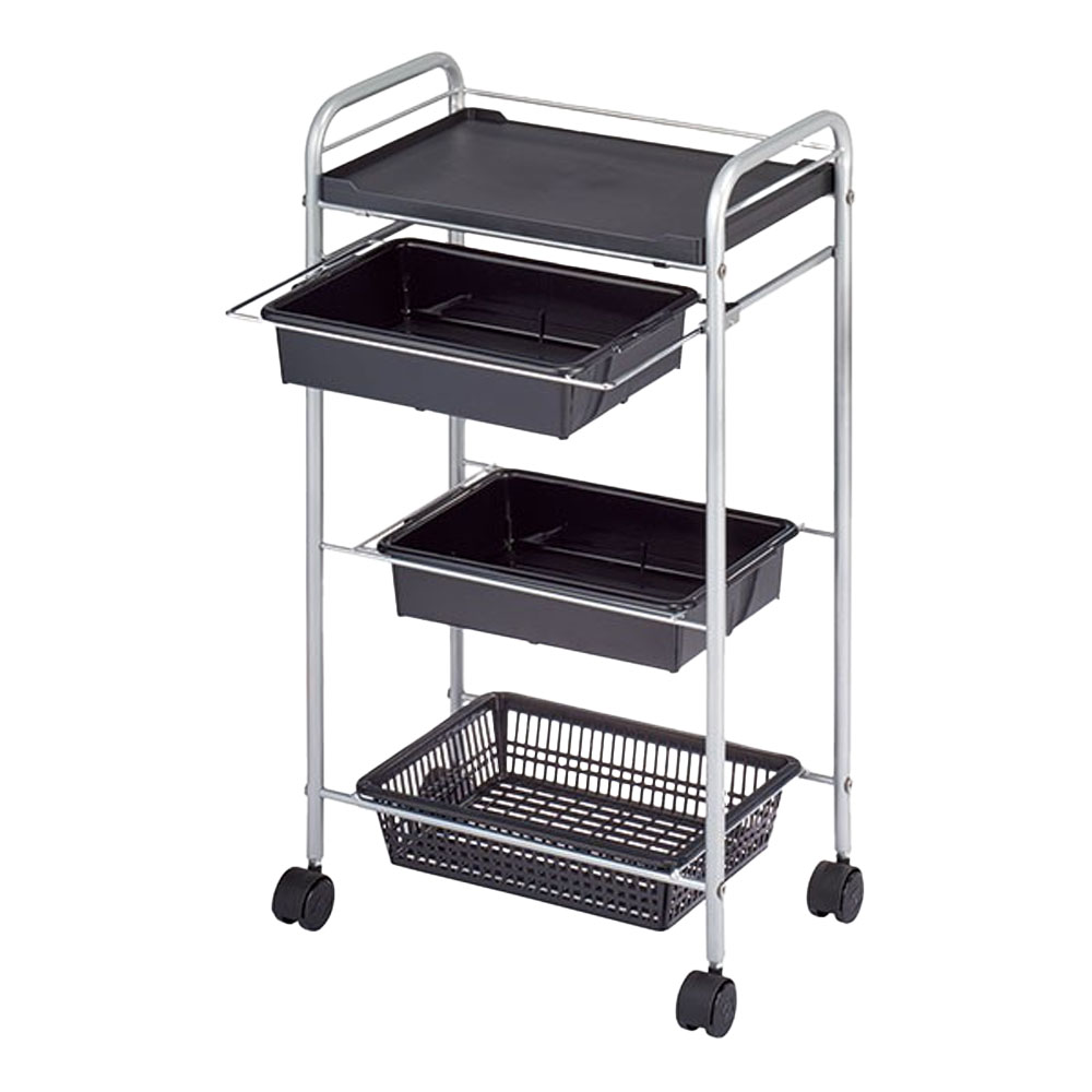 西村製作所 スタンダードワゴン C-212（ブラック・ブラウン・ピンク・ホワイト） ワゴン サロン業務用 サロンツール 美容院 理容室 美容道具収納雑貨 | ブランド登録なし | 01