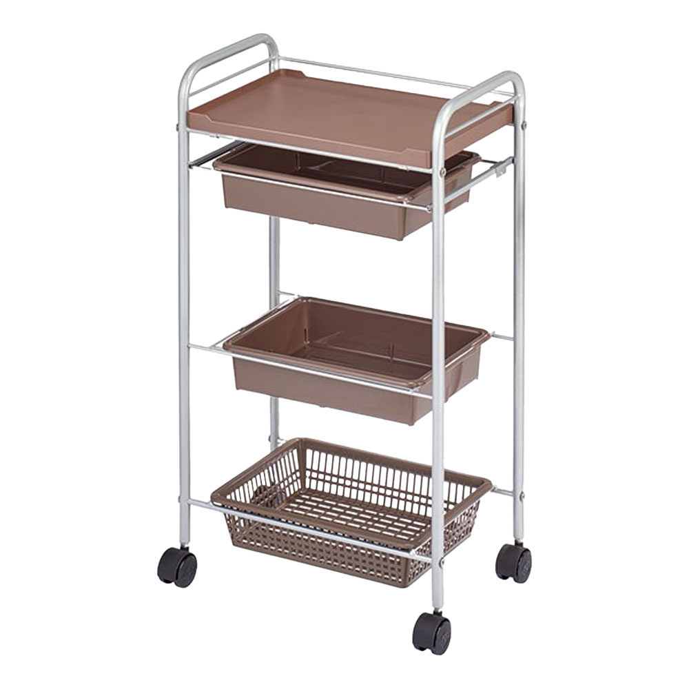 西村製作所 スタンダードワゴン C-212（ブラック・ブラウン・ピンク・ホワイト） ワゴン サロン業務用 サロンツール 美容院 理容室 美容道具収納雑貨 | ブランド登録なし | 02