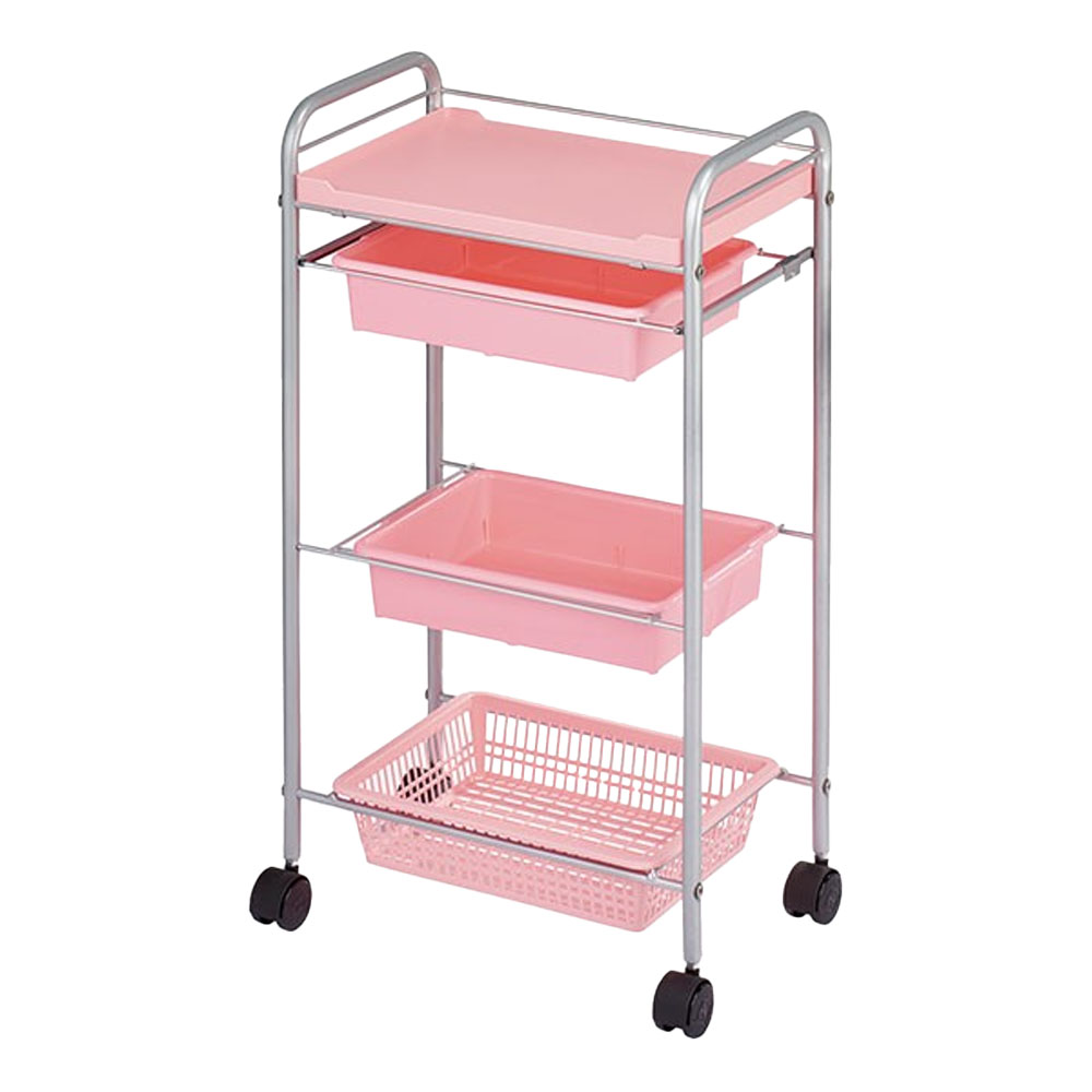 西村製作所 スタンダードワゴン C-212（ブラック・ブラウン・ピンク・ホワイト） ワゴン サロン業務用 サロンツール 美容院 理容室 美容道具収納雑貨 | ブランド登録なし | 03