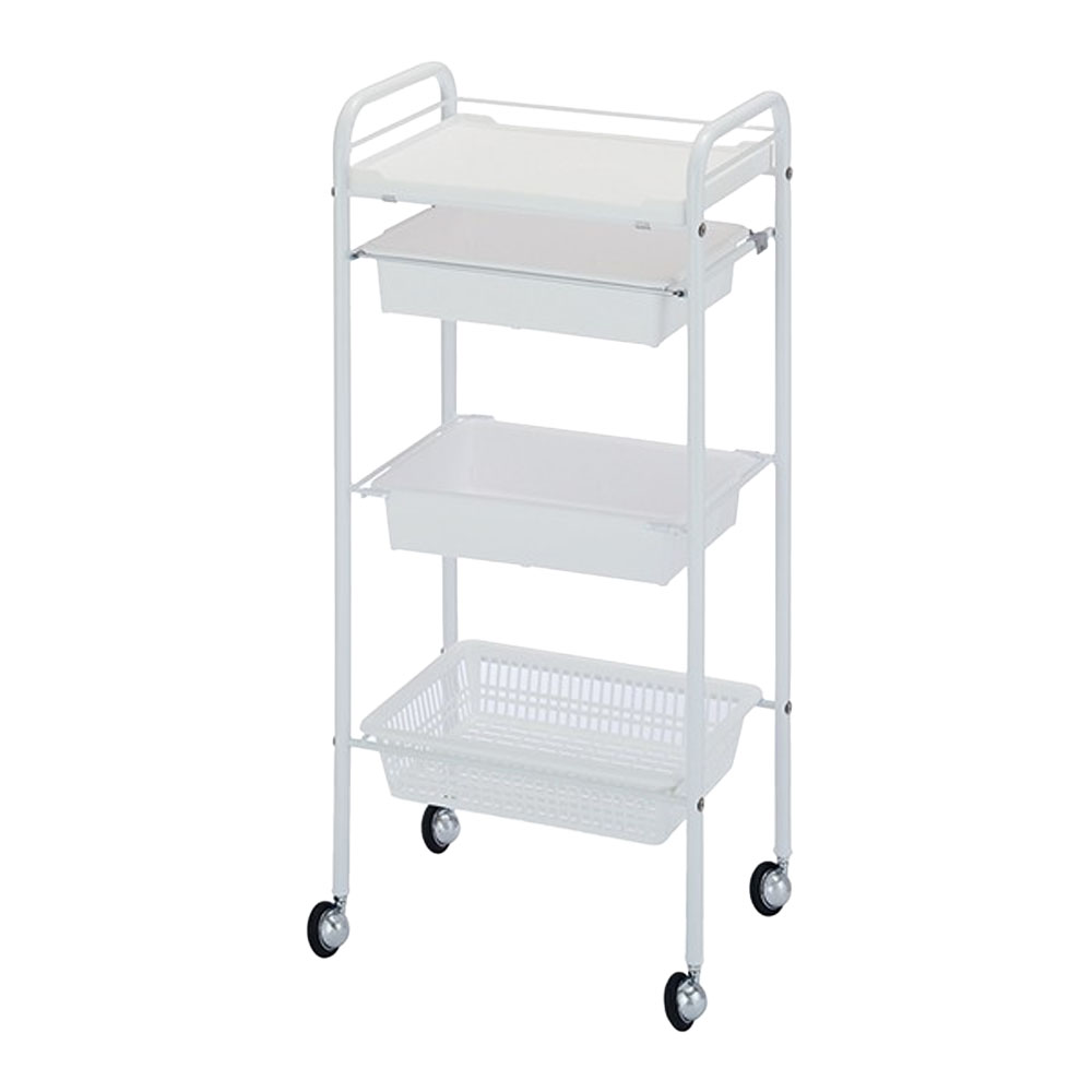 西村製作所 Lセット台 ロングポジション C-421（ブラック・ツートンブラウン・ホワイト） ワゴン サロン業務用 サロンツール 美容院 理容室 美容道具収納雑貨 | ブランド登録なし | 03