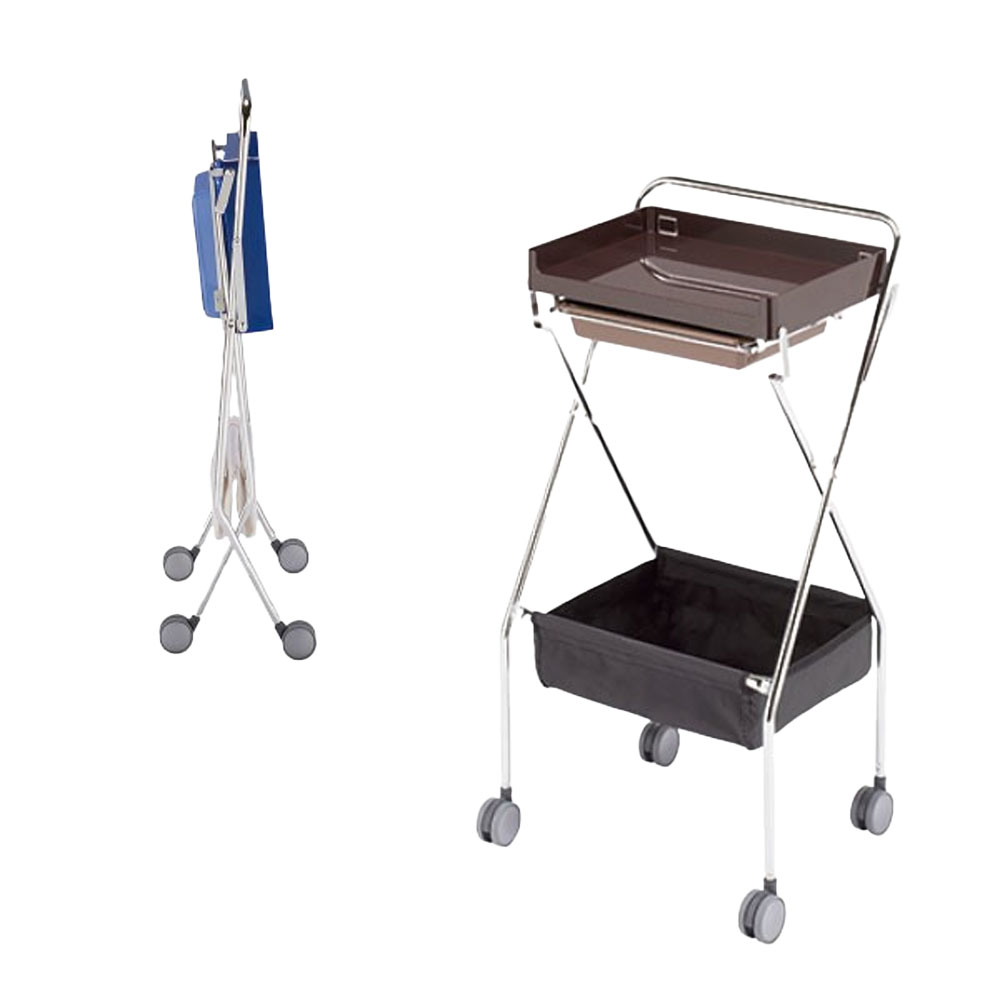 西村製作所 折りたたみワゴン C-95 ブルー・イエロー・ピンク・ブラック・ホワイト・ブラウン・オレンジ サロン業務用 ツール 美容院 理容室 美容道具収納雑貨 | ブランド登録なし | 06