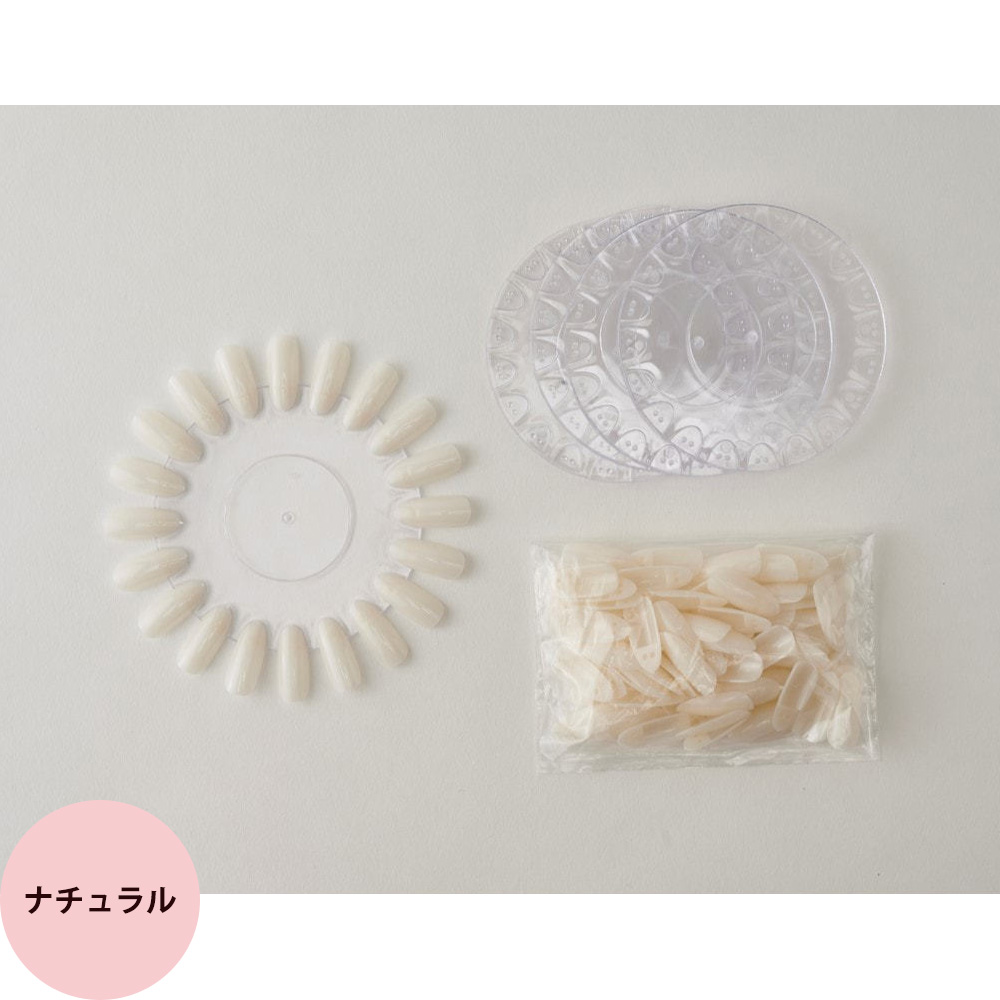 Simplicity シンプリシティ ネイルアートディスク 着脱タイプ 円盤5枚チップ100枚 全2色（ナチュラル クリア） | ブランド登録なし | 01
