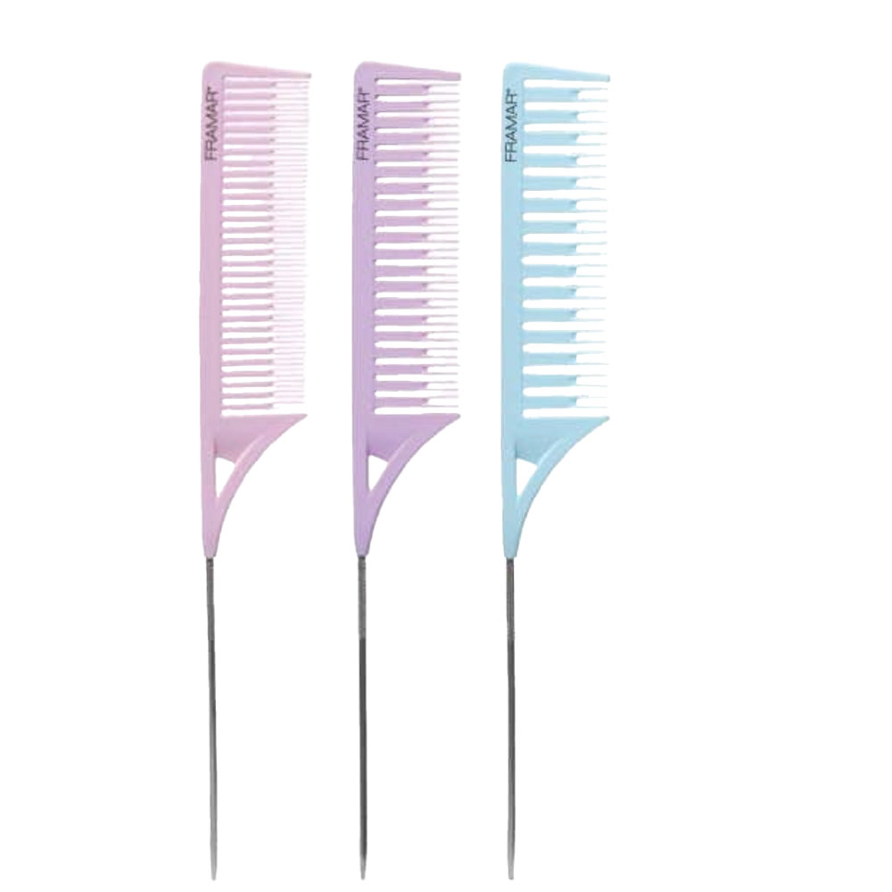フラマー ドリームウィーバー コーム 3本セット パステル CMB-DW-PSTL / ブラック CMB-DW-BLK サロン業務用 サロンツール 美容院 理容室 美容師 FRAMAR | トリコ インダストリーズ | 01