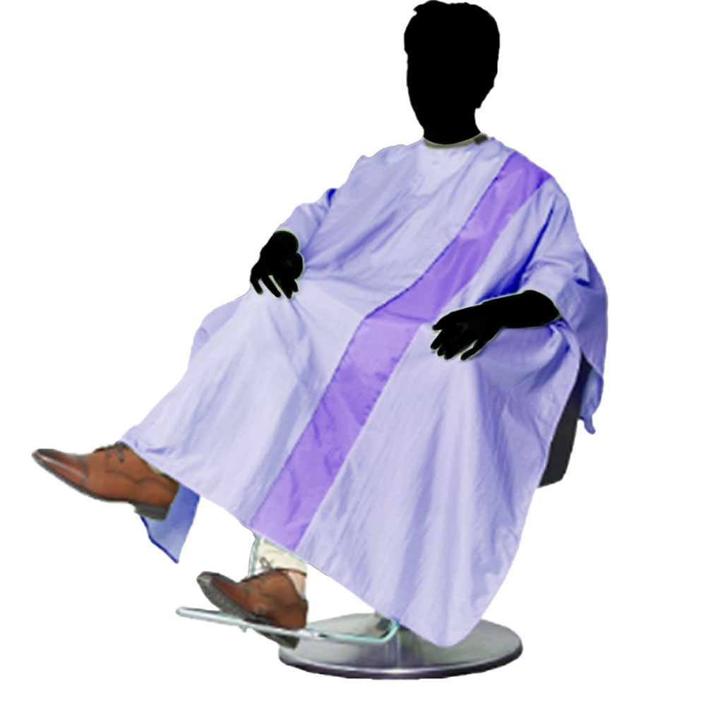 ワコウ シワシワルック ツートン刈布 パステルライン 面ファスナー ヒモ 5508 全10種類・5色 防水加工 ヘアカット クロス 撥水 帯電防止 業務用 美容室 理髪店 | ブランド登録なし | 05