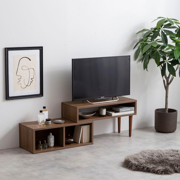 テレビ台 伸縮 ローボード 120 テレビボード テレビラック ロータイプ