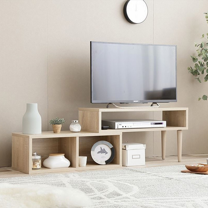 テレビ台 伸縮 ローボード 120 テレビボード テレビラック ロータイプ
