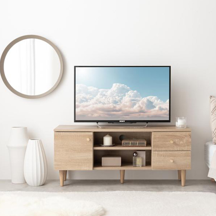 木目調 テレビボード 約100cm 引き出し付き テレビ台 テレビボード ローボード 幅100cm 完成品 引き出し 収納 TV