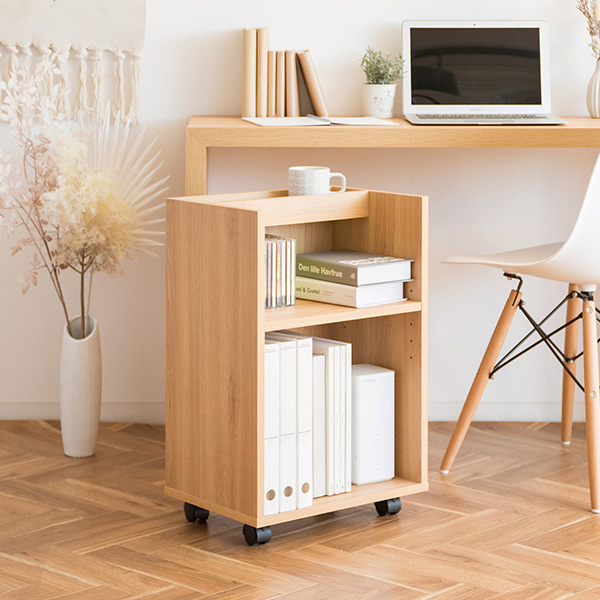 宮武製作所 デスクワゴン 木製 キャスター付き おしゃれ サイドワゴン