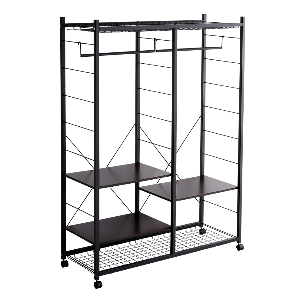 ハンガーラック ワードローブ 衣類収納 棚付　耐荷重400KG キャスター付 Amazon｜HOKEEPER ハンガーラック ワードローブ クローゼット