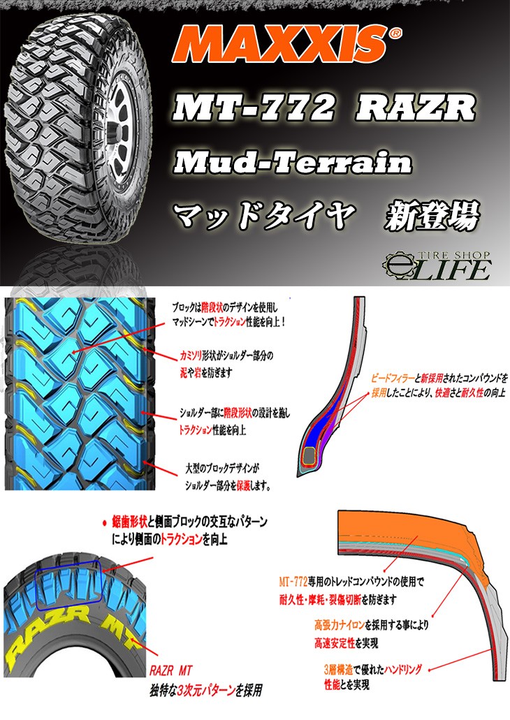 MT-772 RAZR LT285/70R17 10PR MAXXIS マキシス 285/70-17