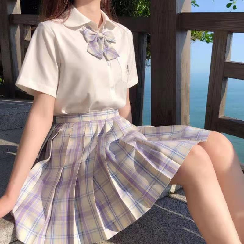 プリーツスカート 2点セット スクール 制服 スカート チェック柄 ミニスカート 膝上 女子 高校生 セーラー服 ショート丈 JK女子高生 ミニ丈