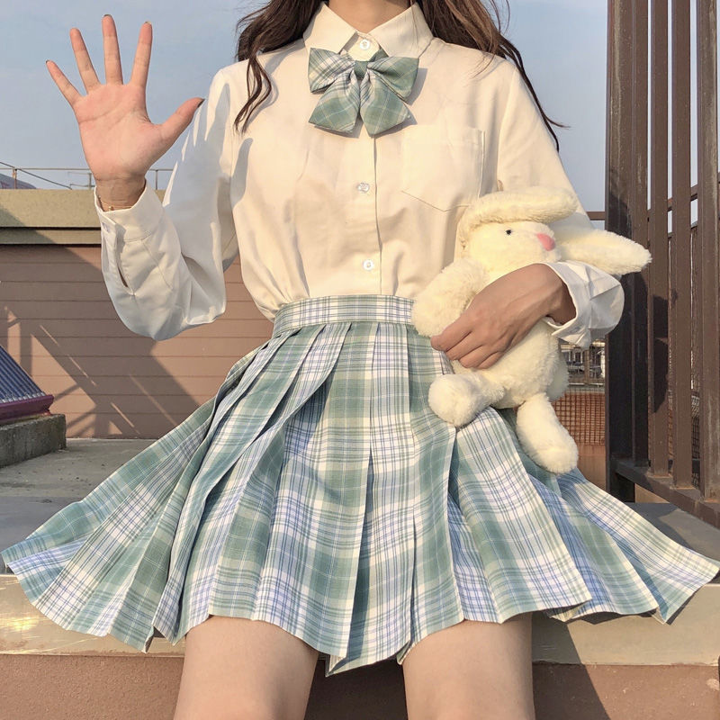 プリーツスカート 2点セット スクール 制服 スカート チェック柄 ミニスカート 膝上 女子 高校生 セーラー服 ショート丈 JK女子高生 ミニ丈