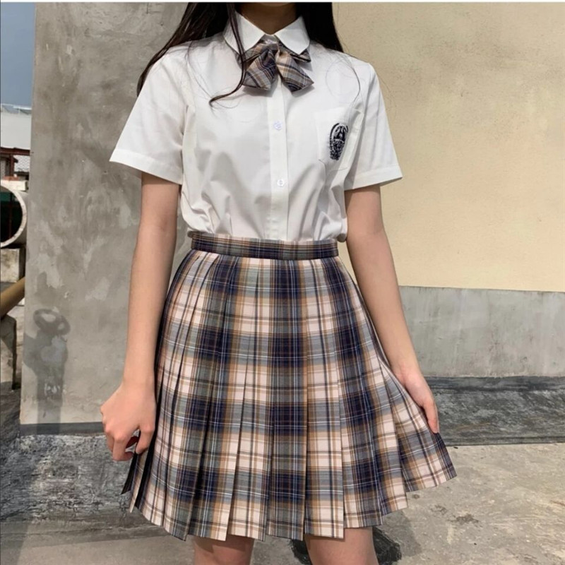 プリーツスカート スクール 制服 スカート チェック柄 ミニスカートのみ 膝丈 膝上 女子 高校生 セーラー服 ショート丈 JK女子高生 送料無料  スカートのみ