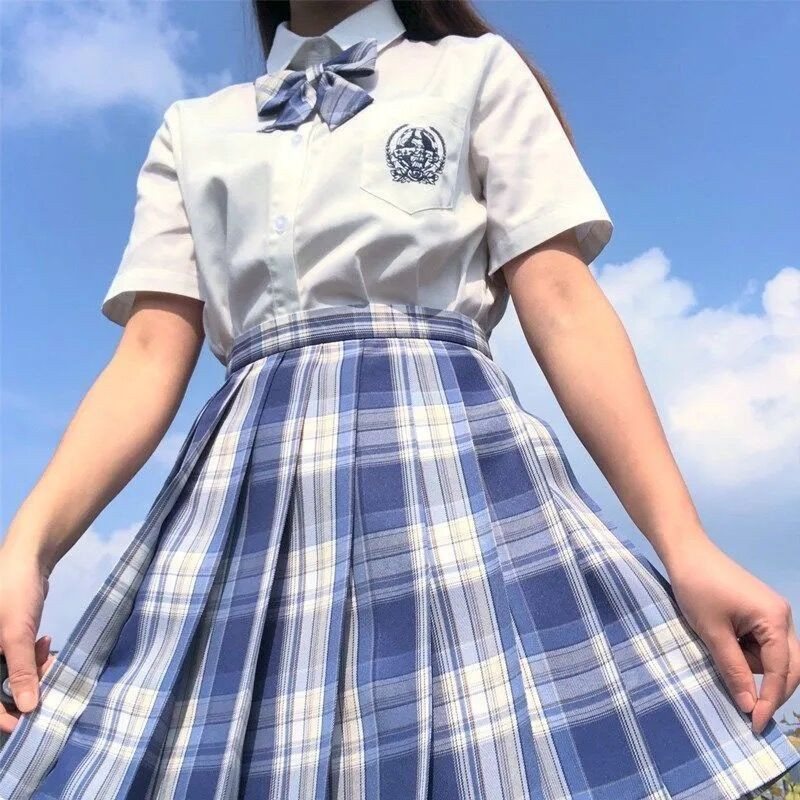 プリーツスカート スクール 制服 スカート チェック柄 ミニスカートのみ 膝丈 膝上 女子 高校生 セーラー服 ショート丈 JK女子高生 送料無料  スカートのみ