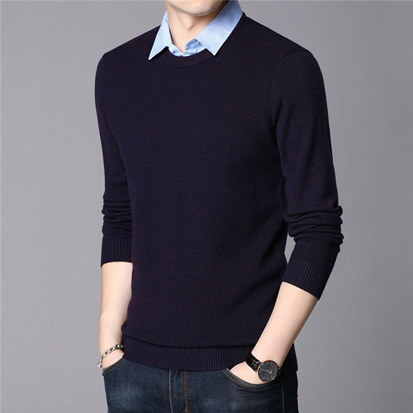 祝日 ニットセーター セーター メンズ 重ね着 襟付き ニット ビジネス 長袖 紳士服 プルオーバー シャツ トップス カジュアル 無地 秋服 春物 Supplystudies Com