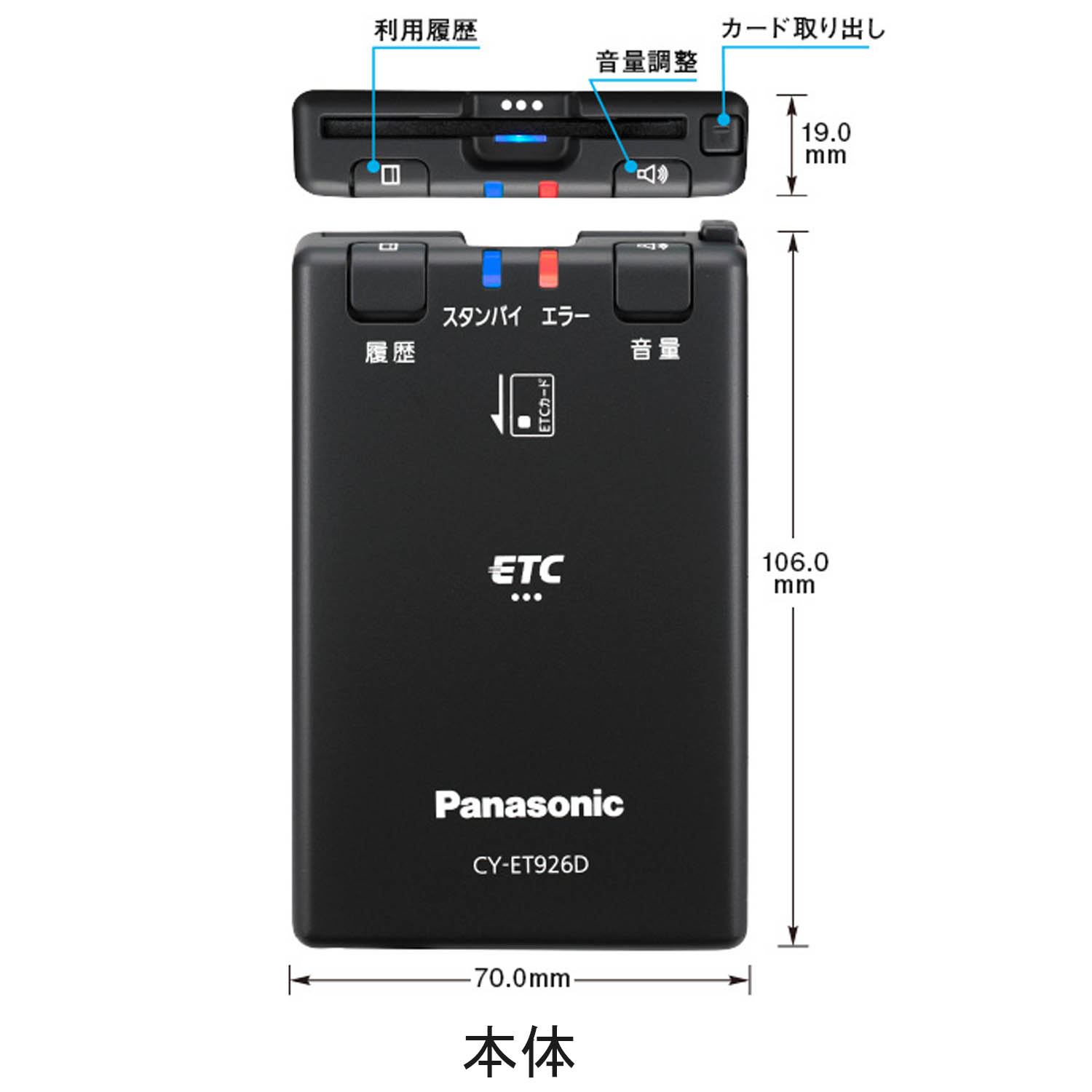 パナソニック ETC車載器 CY-ET926D : cy-et926d : NET STAGE - 通販 