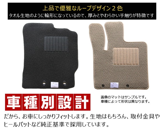 【てるま】【未使用】NDロードスター フロアマット 純正 ロードスター ND系 フロアマット シンプル(ループ生地) 純正仕様 日本
