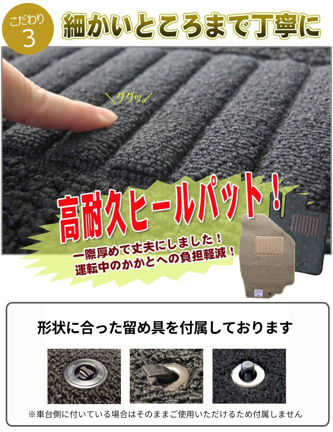 ロードスター ND系 フロアマット シンプル(ループ生地) 純正仕様 日本