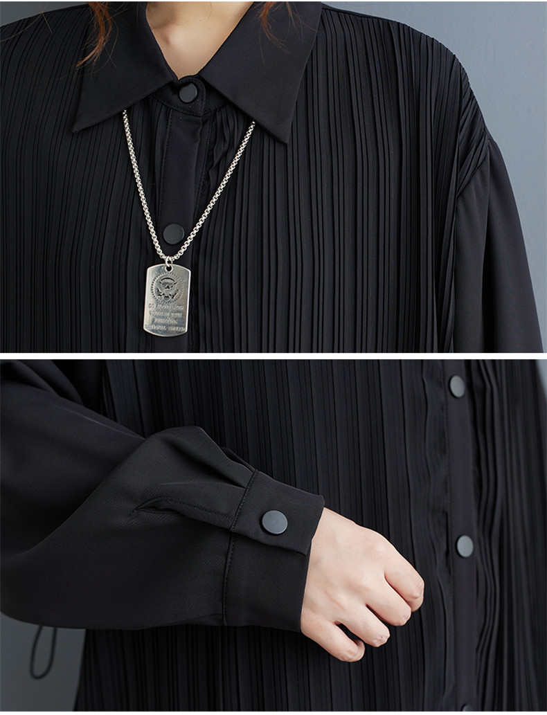 シャツワンピース レディース 秋服 ワンピース ロング丈 長袖