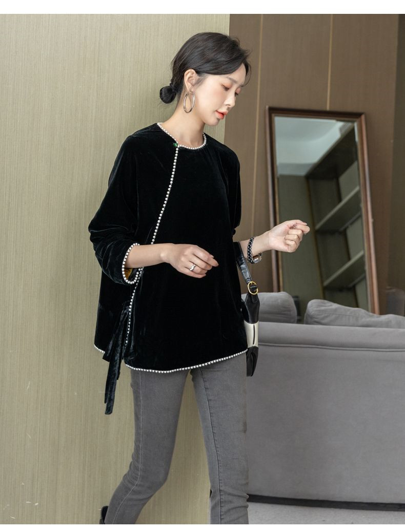 レディース 秋トップス シャツ 七分袖 大人の気品漂うエレガントな