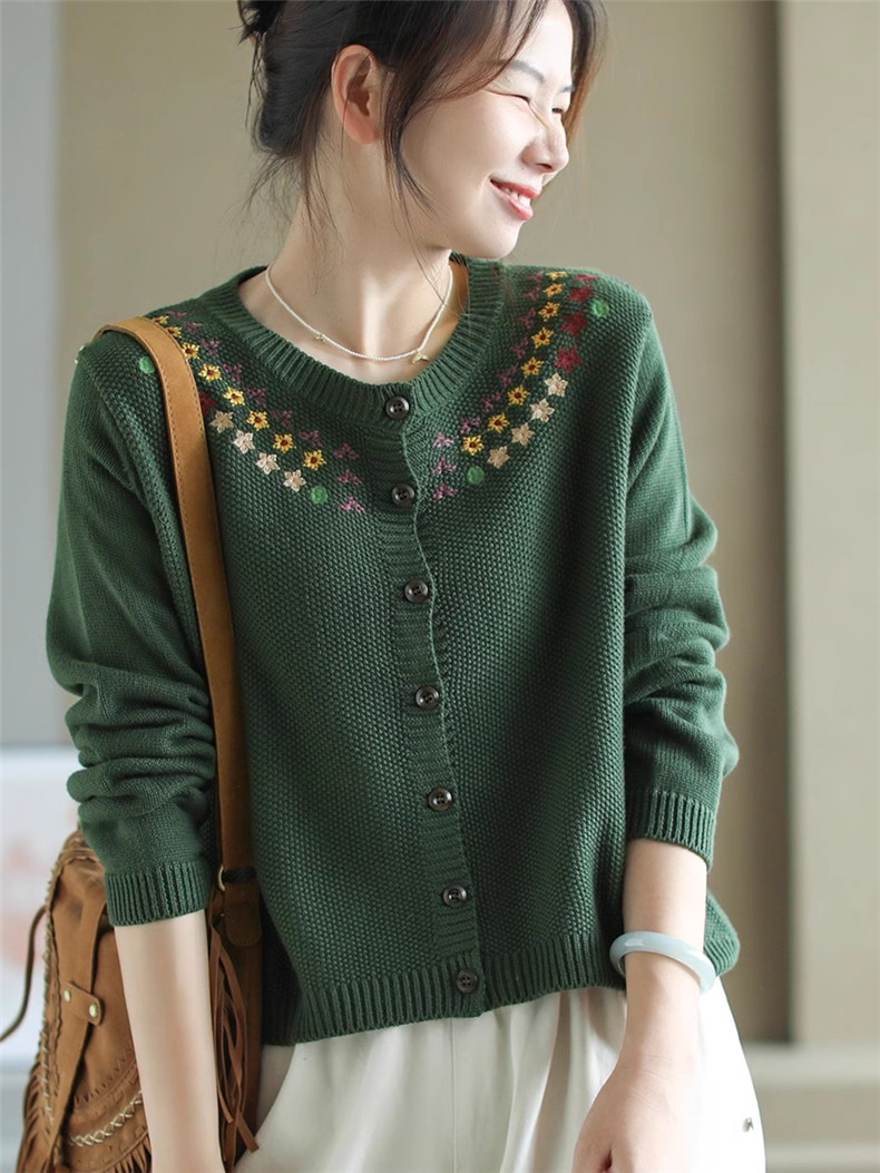 パラスパレス　【F】厚手　ニット　カーディガン　グリーン　フード　羽織り　秋冬 パラスパレス 【F】厚手 ニット カーディガン グリーン フード 羽織り