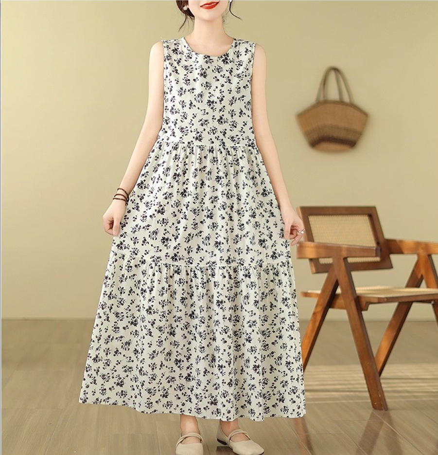 ノースリーブワンピース レディース ロングワンピース さらさら