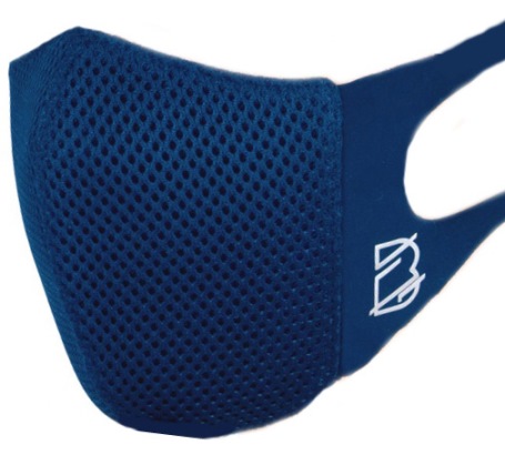 マスク スポーツ メッシュ 洗える 快適立体設計 バルザーリ BARMAZERO オールメッシュマスク2枚組（プレミアム・ネイビー）｜new-lifee-shop｜02