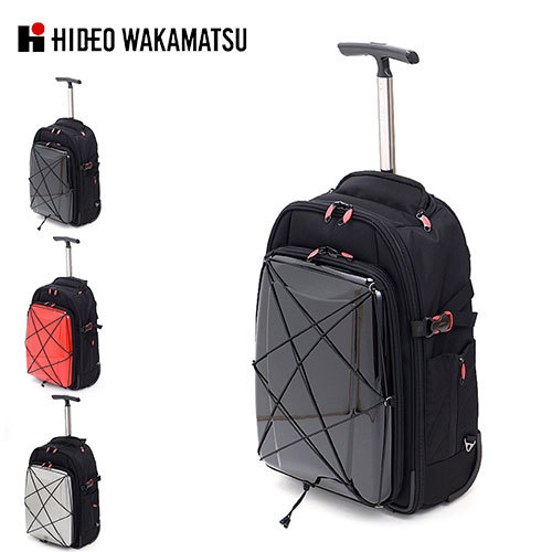最大P+16% スーツケース キャリー ソフト 旅行かばん ヒデオワカマツ HIDEO WAKAMATSU (30L) ハイブリッドギアトロリー  8576310 メンズ レディース 人気